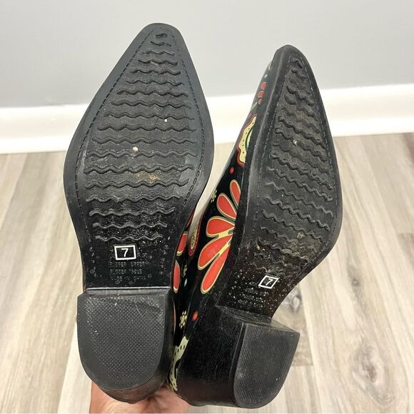 Nomad Rain Boots Women’s 7 Paisley Print Pointed Toe Heeled Cowboy - Picture 5 of 6